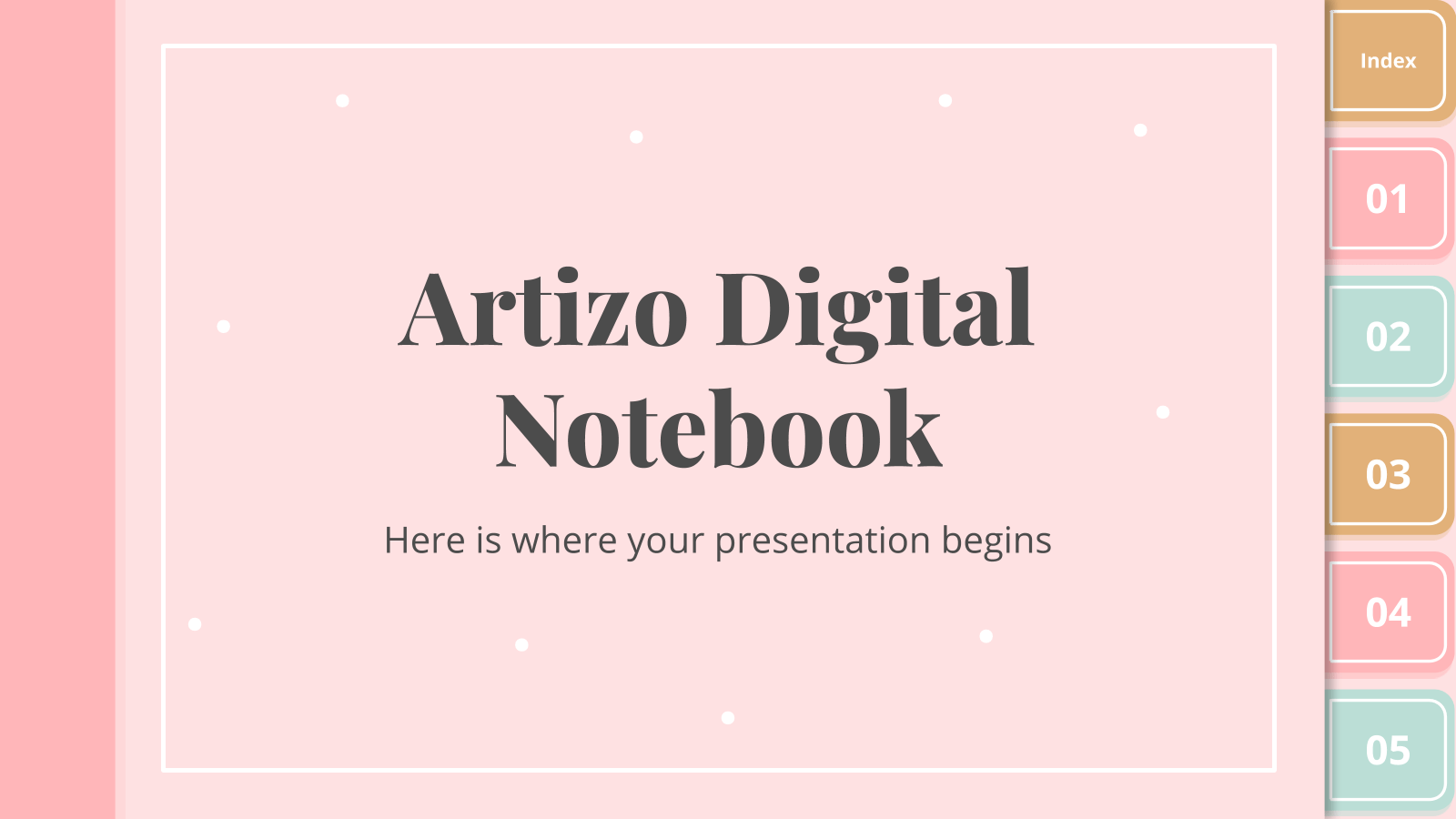 Artizo数字笔记本PowerPoint模板